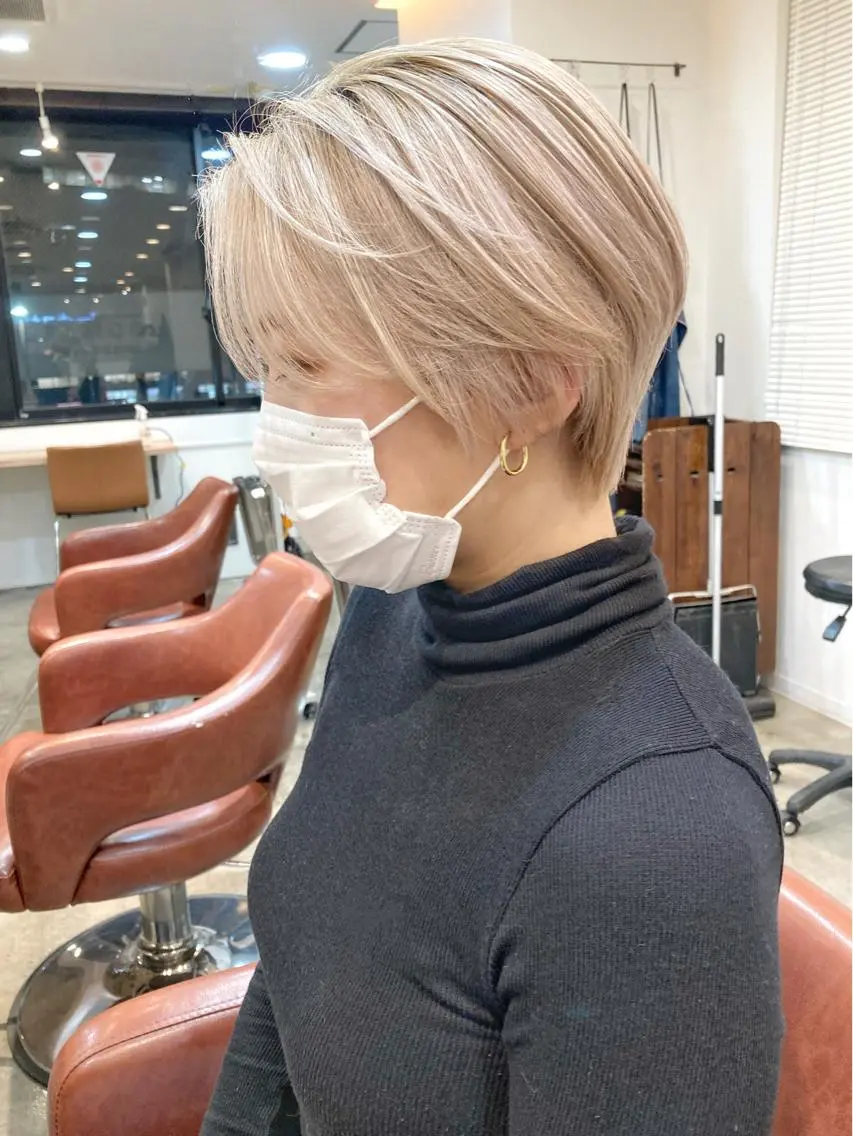 ショート ハンサムショート ボブ ショートヘア カット カラーリスト菅野 竜矢🌈のヘアスタイル