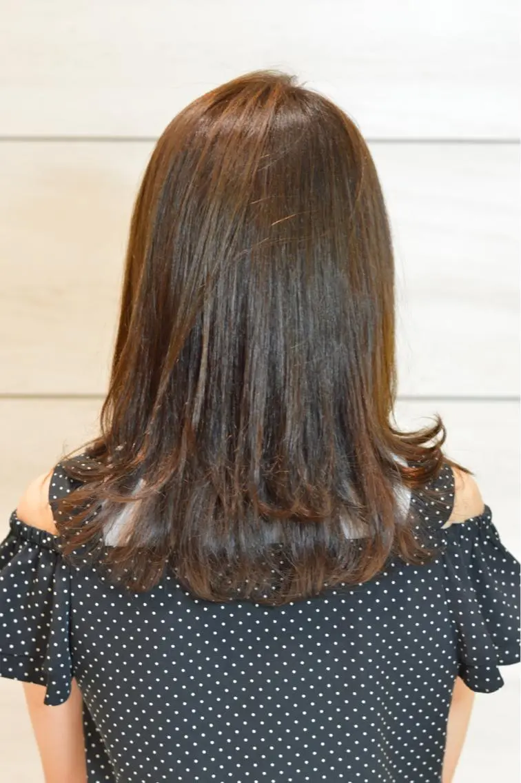 ミディアム カラー パーマ テラモト カズヨシのヘアスタイル