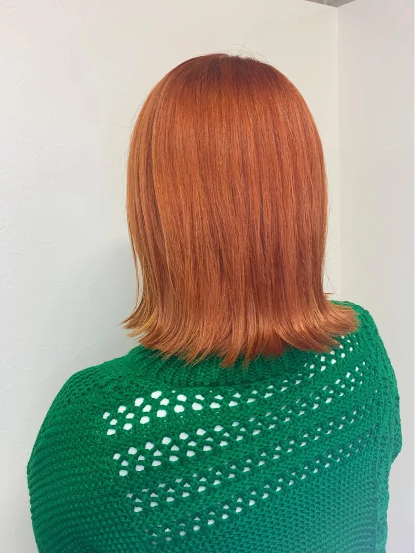 ミディアム カラー ヘアアレンジ ヘアカラー トリートメント Sol plusのヘアスタイル