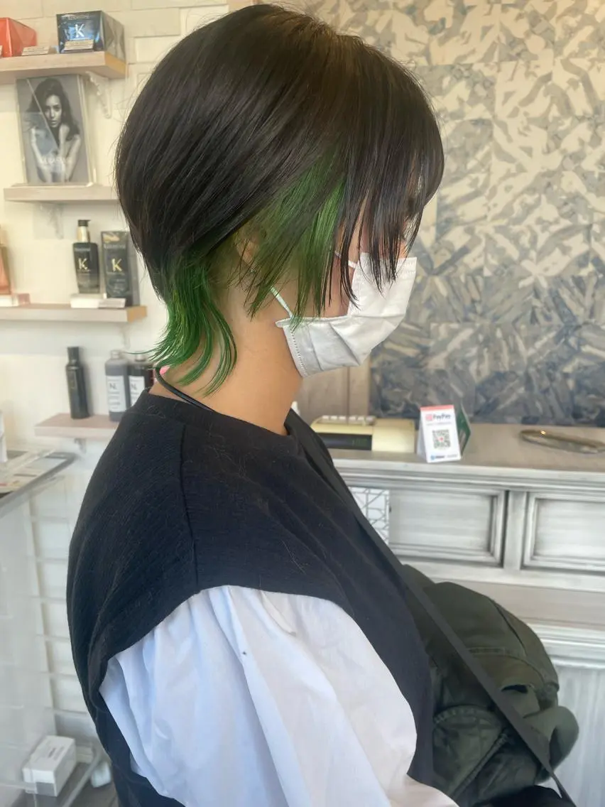 ショート カラー ショートボブ インナーカラー ボブ ショートヘア ウルフカット カット ヘアカラー 🌕ボブ/髪質改善 /レイヤー🌕悠人のヘアスタイル