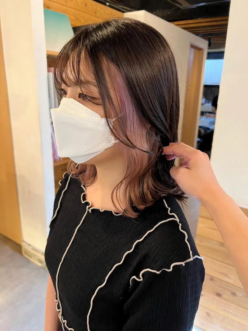 ミディアム カラー LAMP mashiroのヘアスタイル