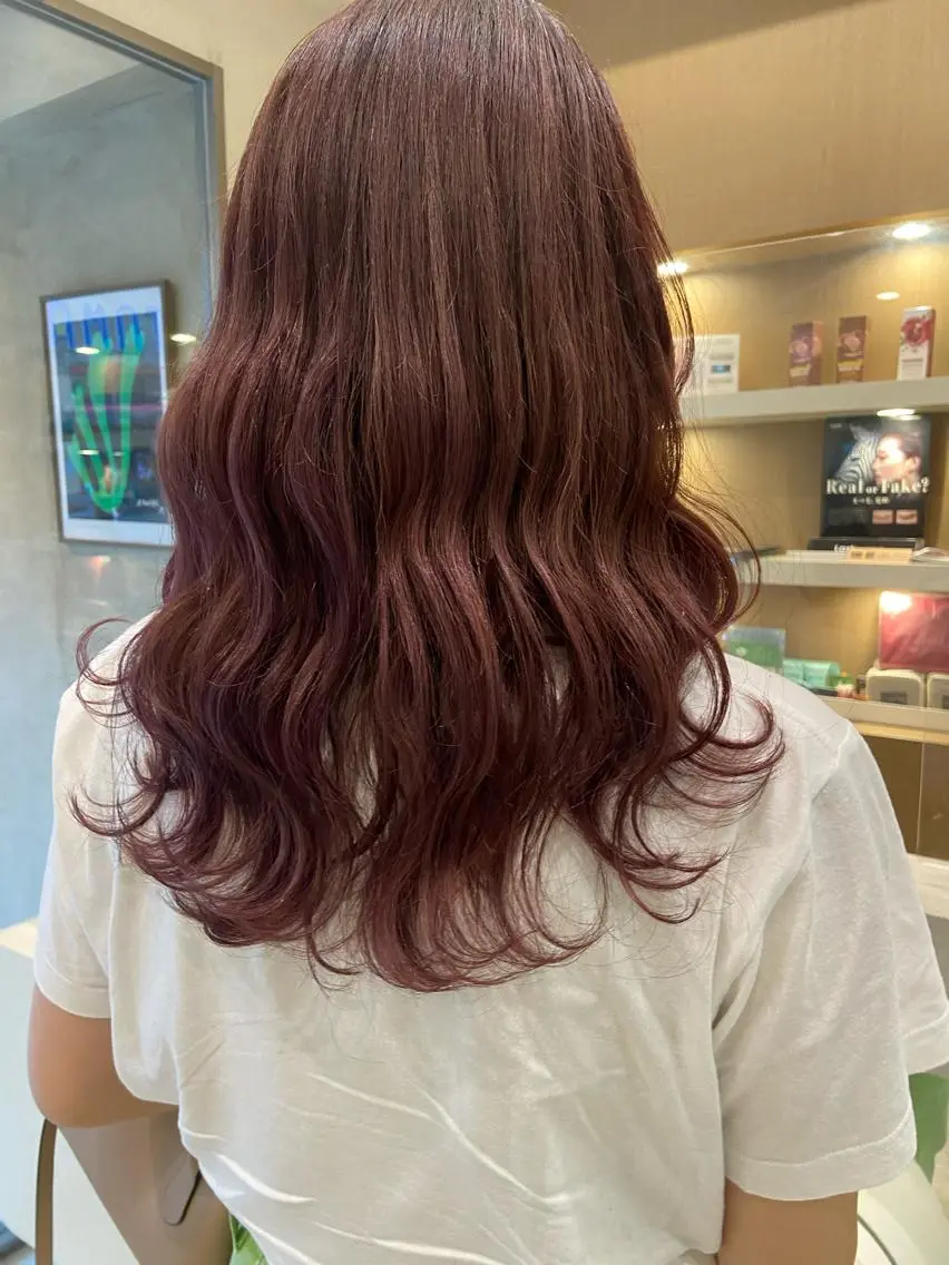 セミロング ピンクブラウン MIKI /Sio.hairのヘアスタイル