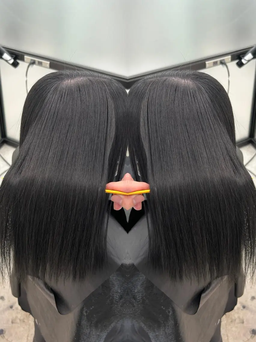 セミロング カラー トリートメント ヘアカラー 縮毛矯正 トリートメント 髪質改善ヘアエステ Soruhaのヘアスタイル
