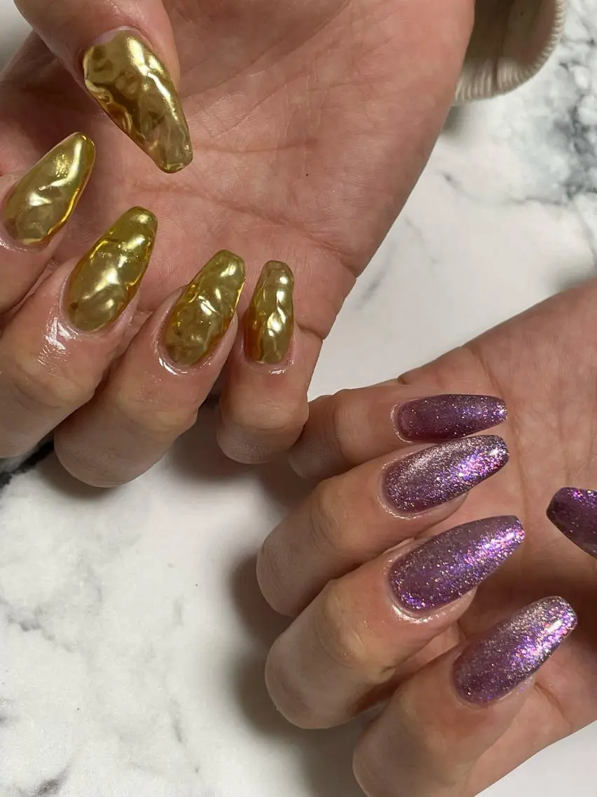 ネイル マグネットネイル ミラーネイル private salon NIKOのネイルデザイン