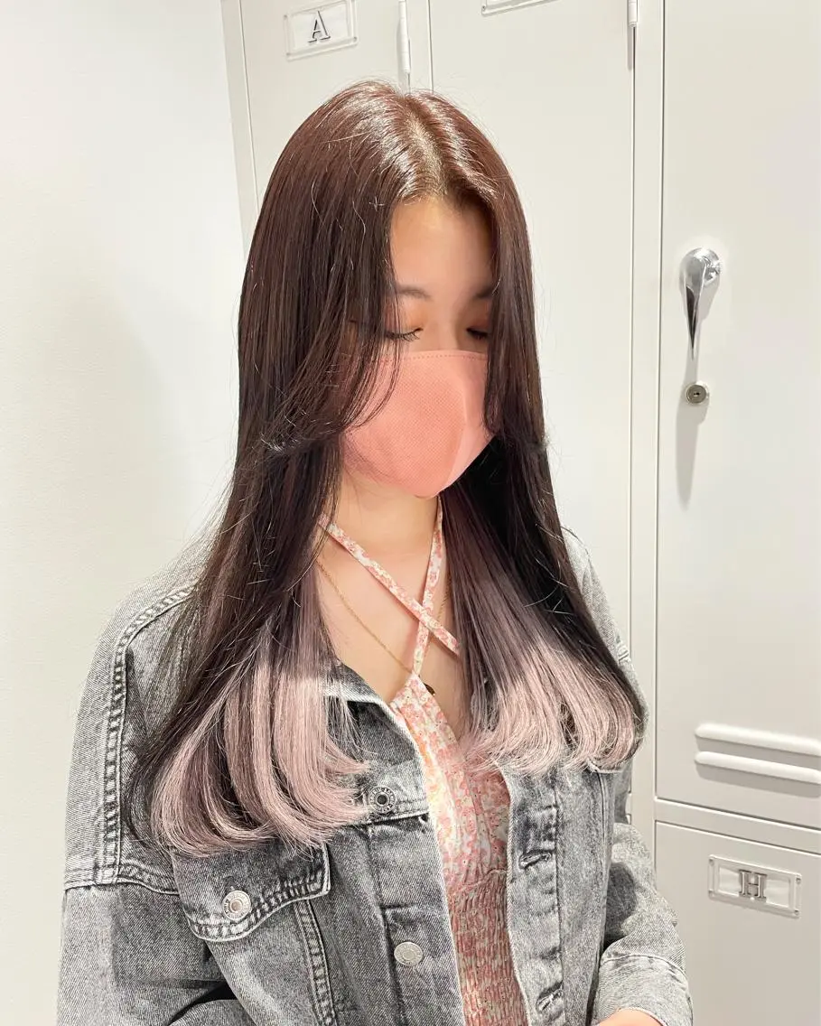 ロング カラー シールエクステ バレイヤージュ ブリーチ ケアブリーチ ダブルカラー ヘアカラー トリートメント 🔗透明感カラー🔗 エクステ✂️はるちかのヘアスタイル