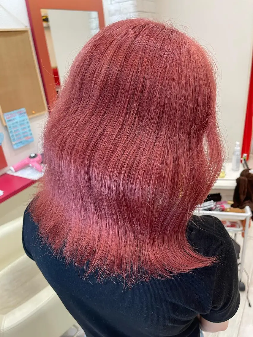 カラー ピンクカラー カット ヘアカラー Kazu 🌠名古屋 ハイトーン/レイヤーのヘアスタイル