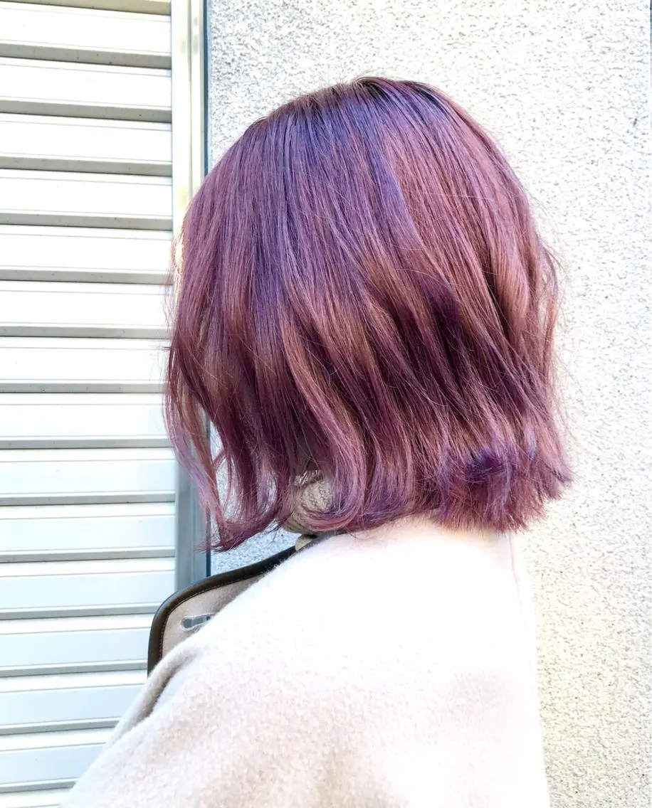 ミディアム カラー ヘアアレンジ ブリーチ ピンクカラー 🪼個性、雰囲気🪼 ⛈オカダ🎧のヘアスタイル