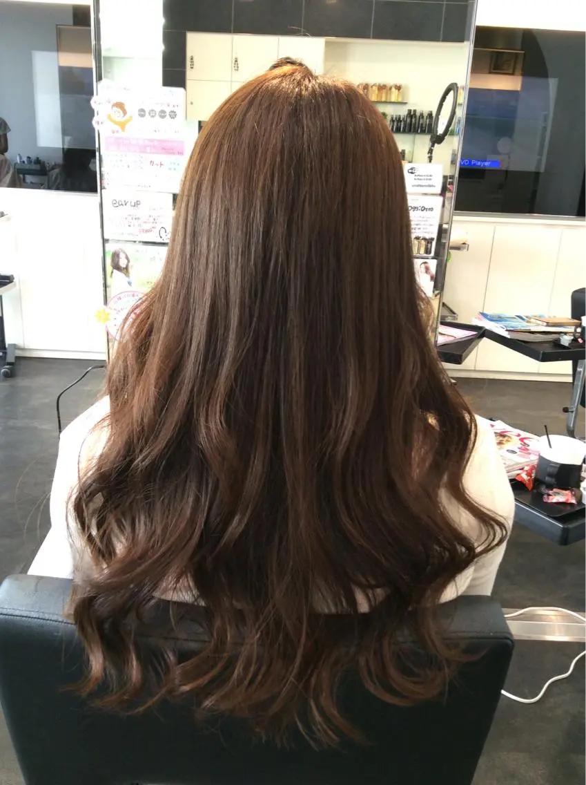 ロング カット ヘアカラー トリートメント ボブスタイル/ 透明感カラー/八幡のヘアスタイル