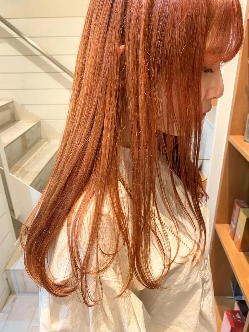 ロング カラー カット ヘアカラー トリートメント 渋谷/韓国風 西原直樹のヘアスタイル