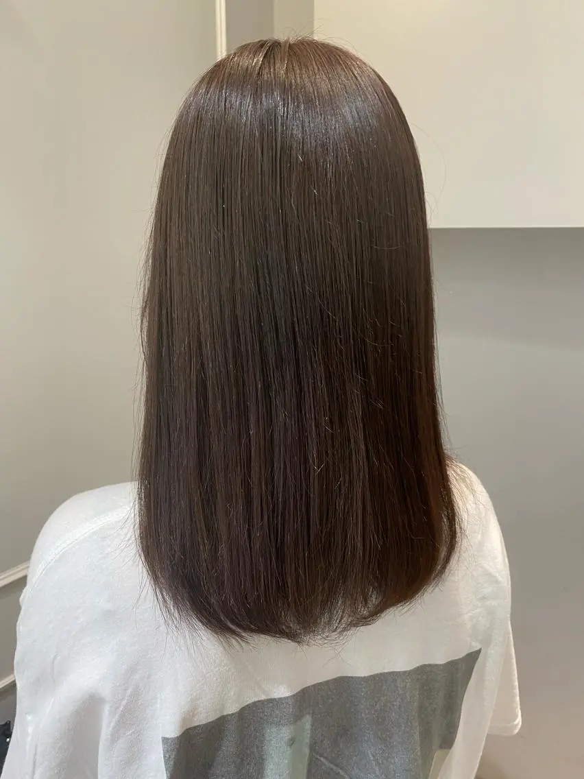 セミロング ヘアカラー 韓国ヘア🍒渡辺 咲🍒のヘアスタイル