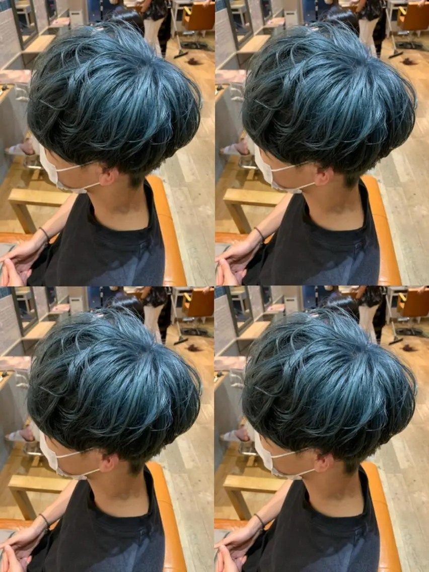 ショート カラー パーマ ヘアアレンジ メンズ 🔥メンズパーマ 特化 渡辺一翔のヘアスタイル