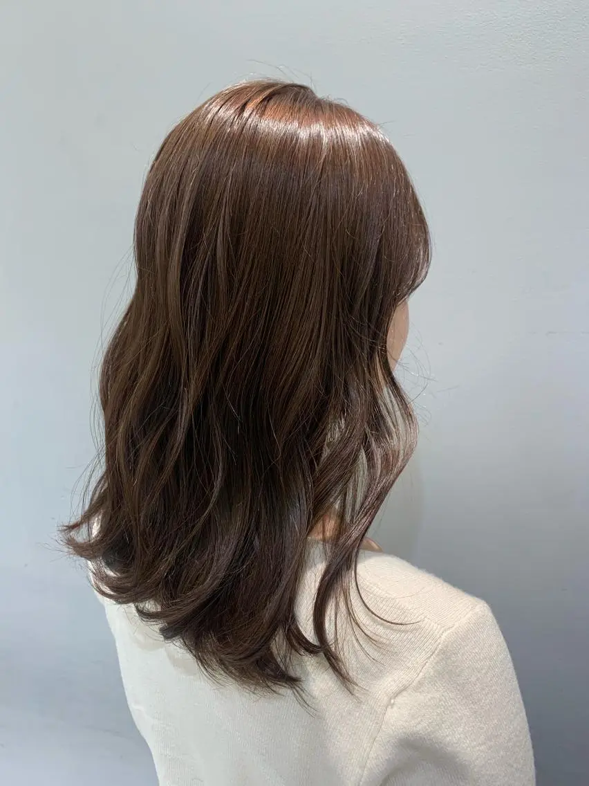 セミロング カット ヘアカラー 縮毛矯正 トリートメント 髪質改善/縮毛矯正 🎀小林 唯 🎀のヘアスタイル