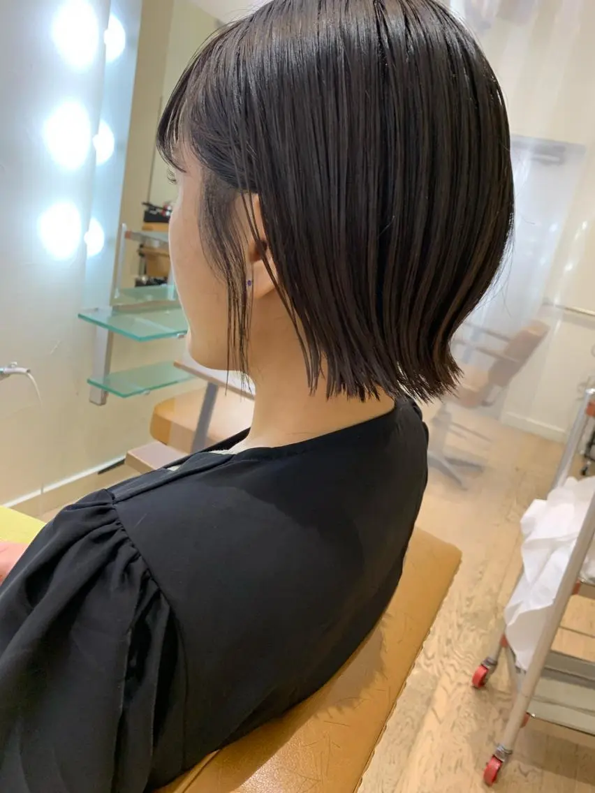 ショート ヘアアレンジ 切りっぱなしボブ ボブ 【メンズモデル募集】 Bassa所沢のヘアスタイル