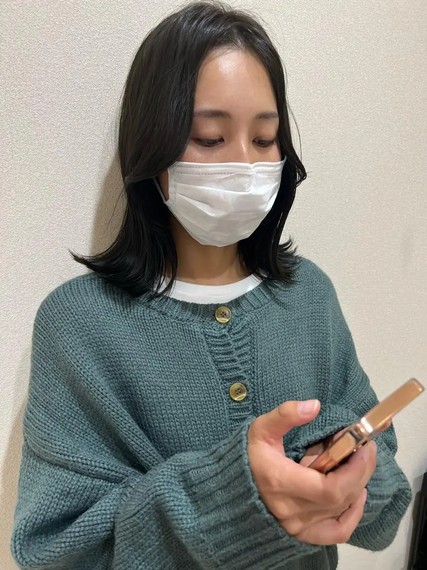 ミディアム カラー 外国人対応 佐久間のヘアスタイル