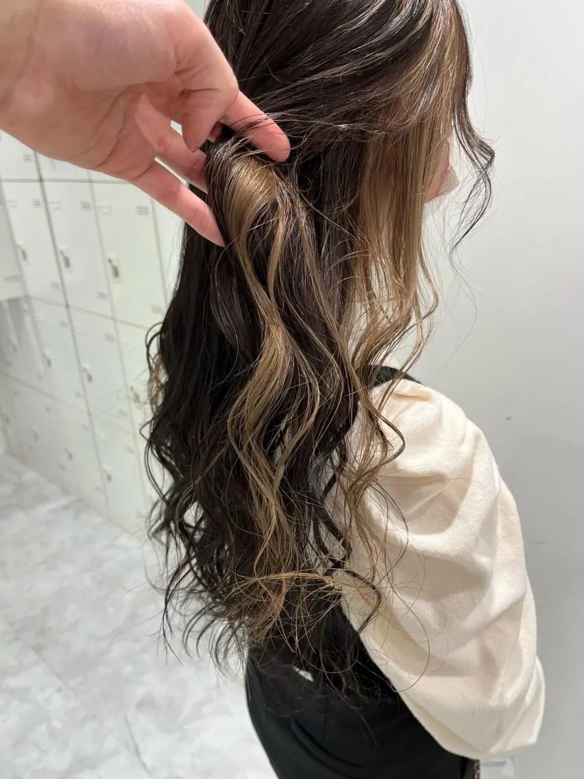 ロング ヘアカラー トリートメント ヘッドスパ ヘアセット 🪞透明感カラー🫧 縮毛矯正🥇かずきのヘアスタイル