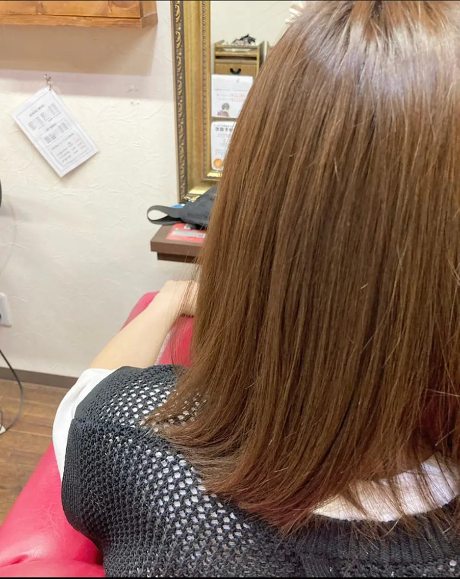ミディアム カラー ハイライトカラー ハイライト おの はるかのヘアスタイル