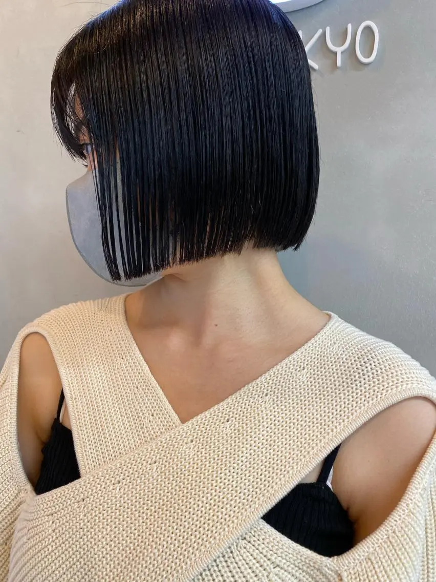 ショート カラー カット ヘアカラー トリートメント センターパート/ レイヤー/ayuのヘアスタイル