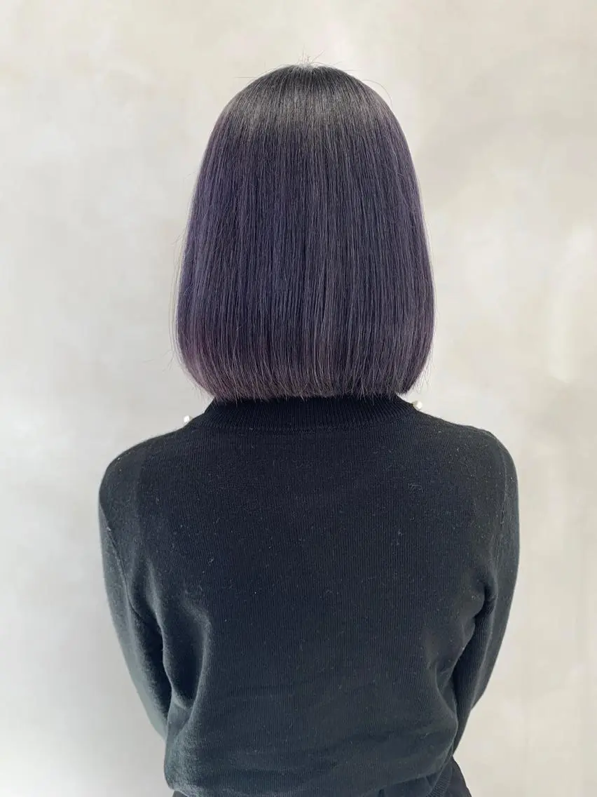 ショート カラー ブリーチ ディープラベンダー ラベンダーカラー ヘアカラー レイヤー/大人メンズ パーマ🌀 平島拓也のヘアスタイル