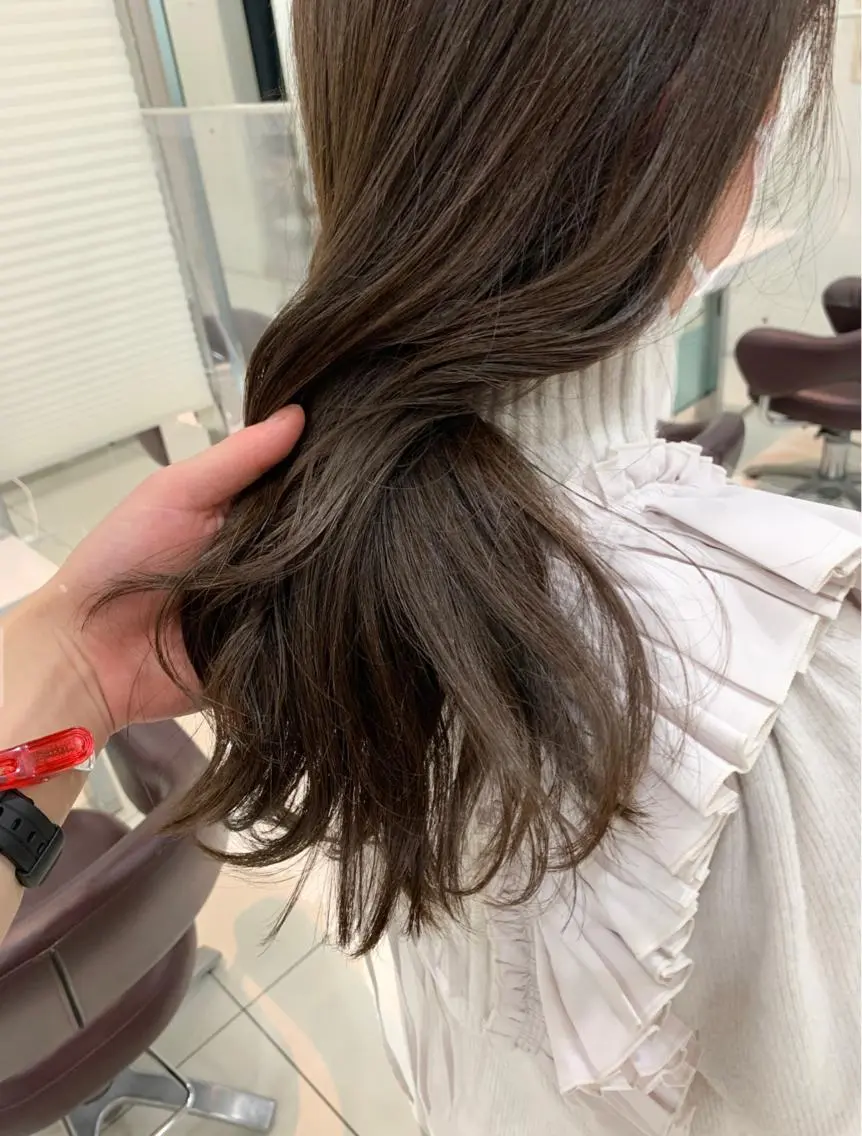 ロング カラー パーマ ヘアアレンジ メンズ グレージュ 似合わせパーマ/ kazuのヘアスタイル