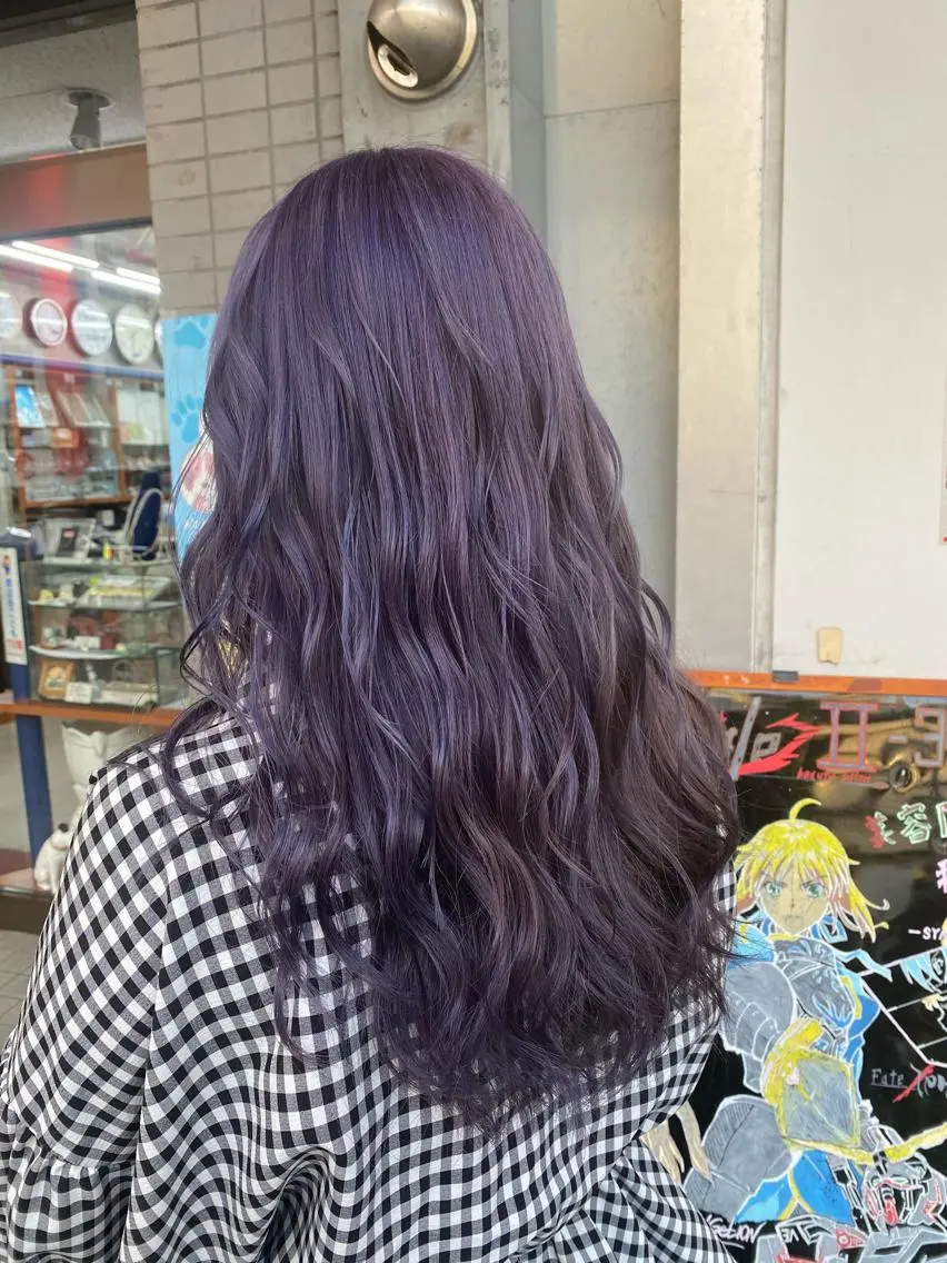 セミロング ヘアカラー ゆぴ☾‪/推しカラー /ハイトーンのヘアスタイル