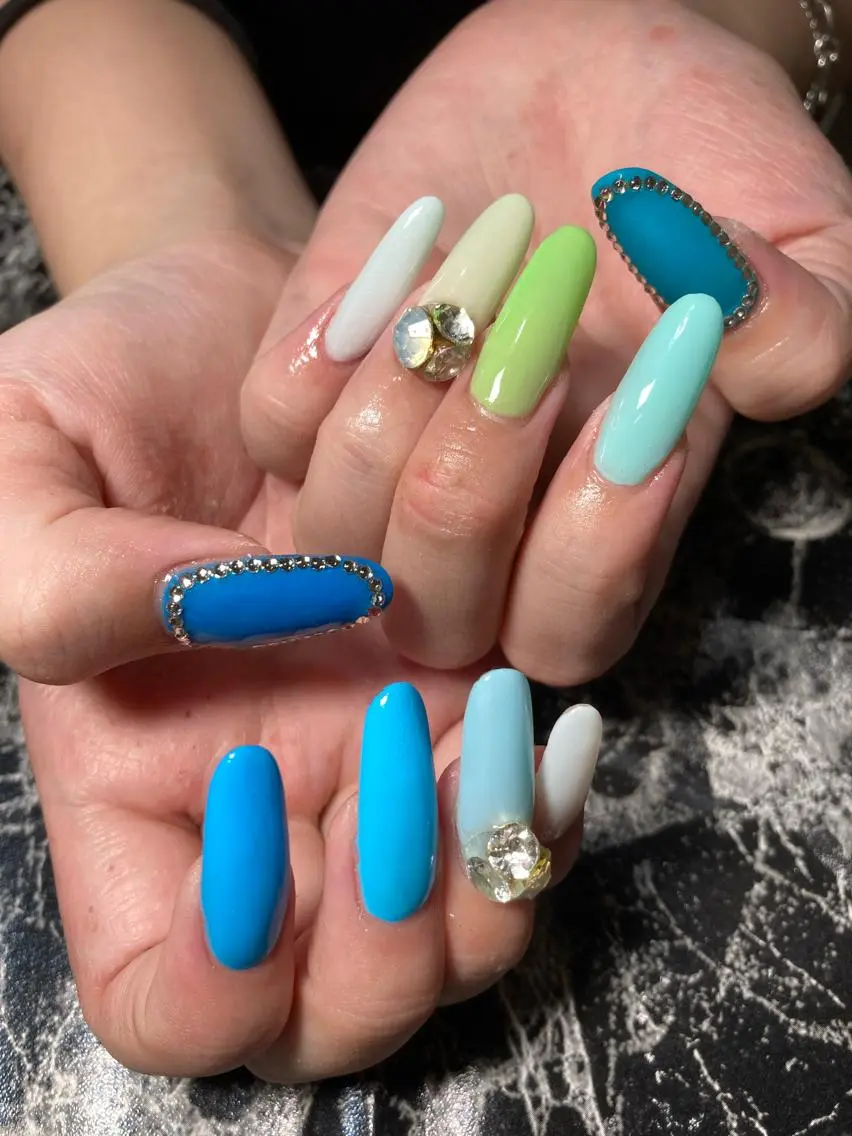 ロング ネイル ロング ロングネイル ハンドネイル ✴︎ Delightのネイルデザイン