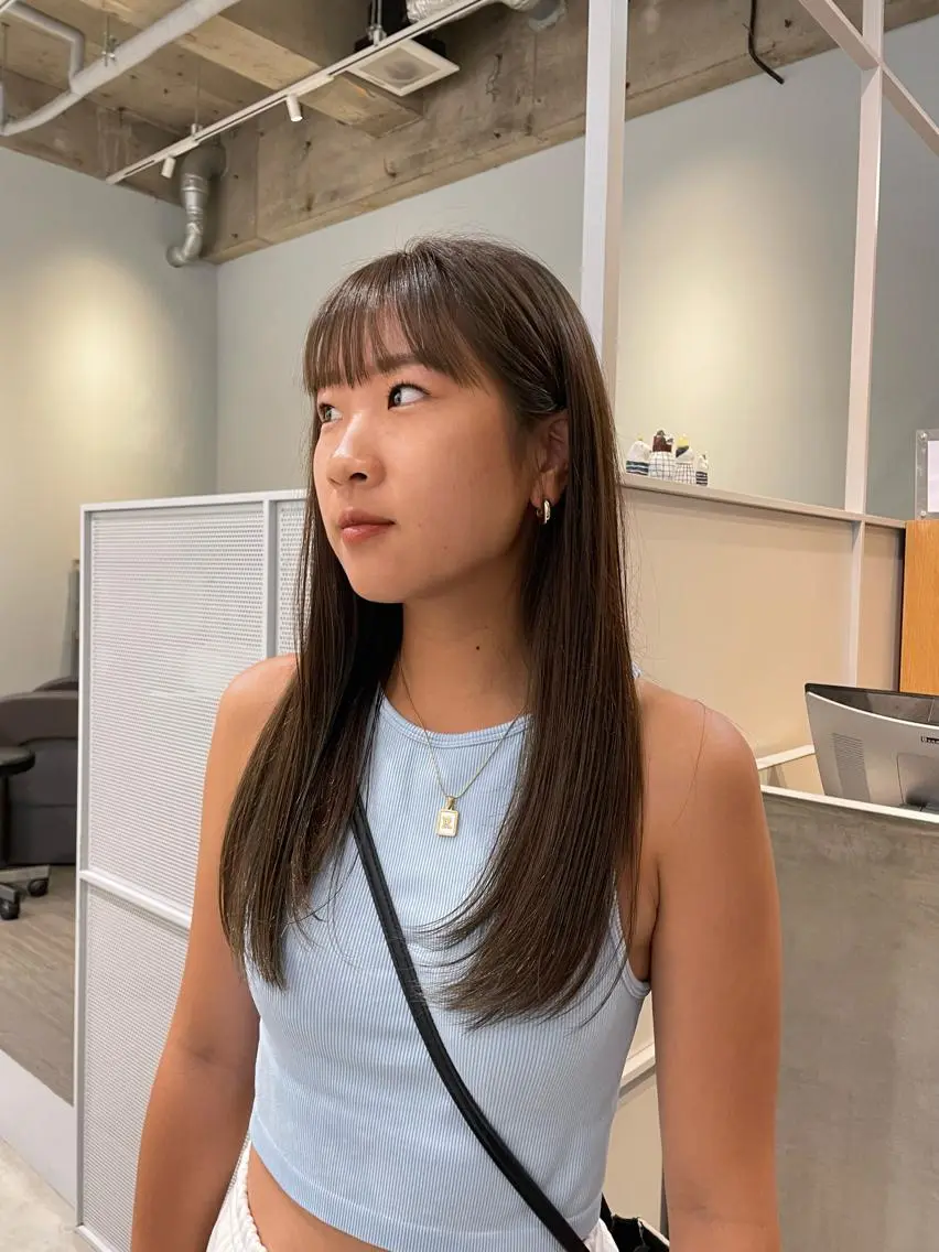 カラー カット トリートメント いまかわ ゆなのヘアスタイル