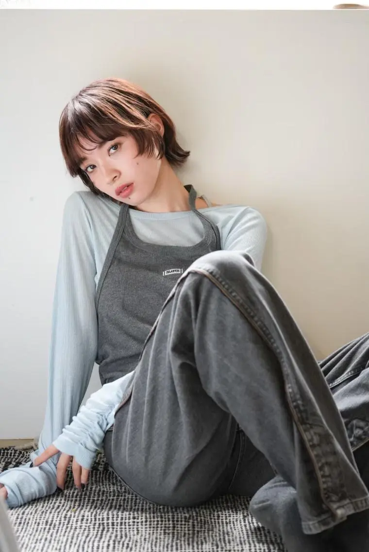 ショート 縮毛矯正/ショート 長岡/姉崎宏実🌿のヘアスタイル