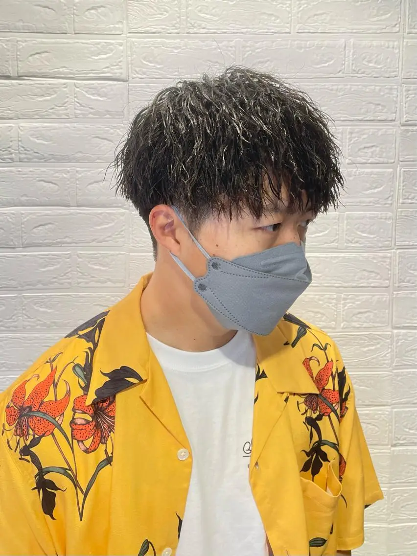 ショート パーマ メンズ メンズパーマ メンズツイストパーマ ツイストパーマ カット パーマ ヘッドスパ ✨大川 錬✨ -7歳若返りショートのヘアスタイル