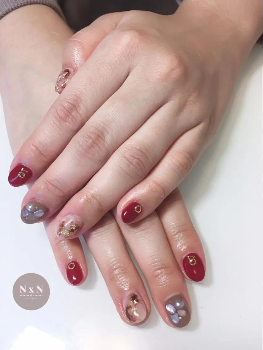 ネイル ジェルネイル ぷっくりネイル nail salon N×Nのネイルデザイン