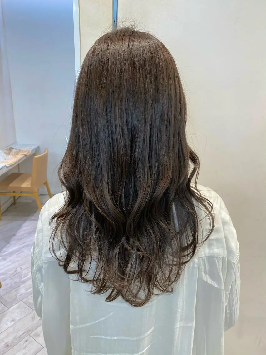 ロング カラー 顔まわりカット🌟 くびれヘア/寺門遥輝のヘアスタイル