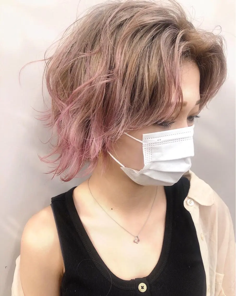 ショート カラー ヘアカラー 関 京磨のヘアスタイル