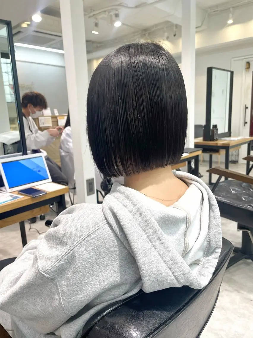 ショート カラー カット ヘアカラー トリートメント 田中大星 /ボブ 縮毛矯正のヘアスタイル