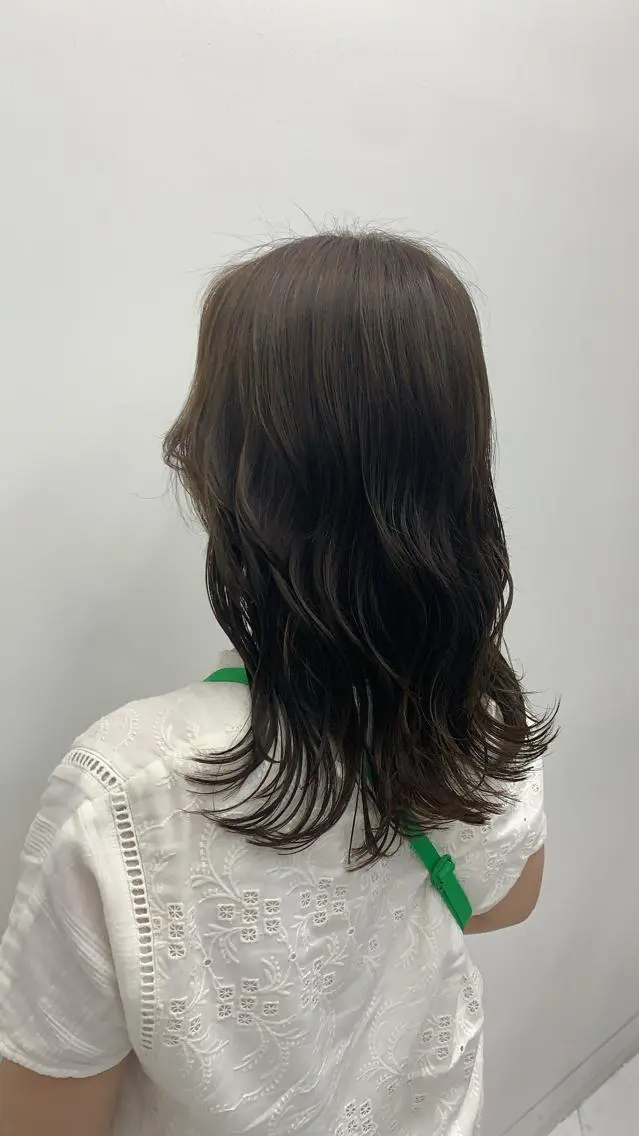 セミロング 🌷ラベンダーピンク 顔まわり🌷ねいろのヘアスタイル
