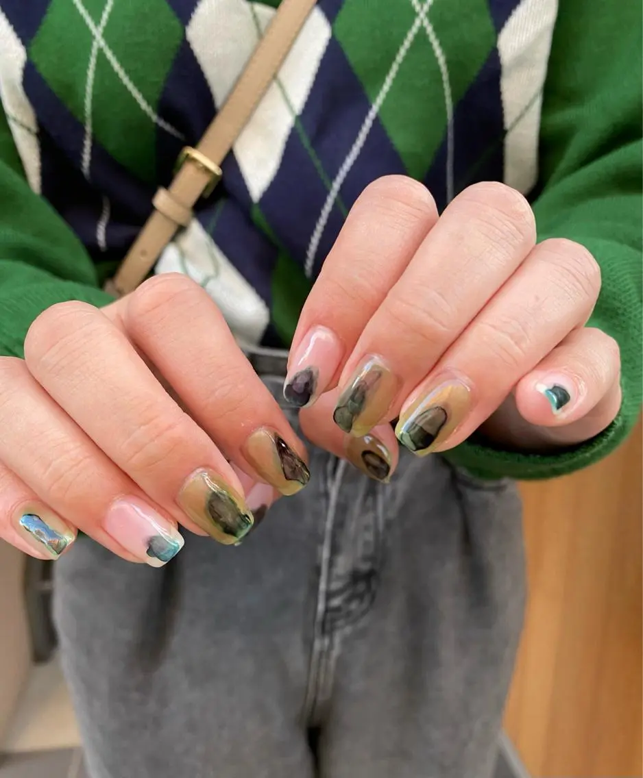 ネイル ハンドネイル 草加ニュアンスネイル 🌚hersのネイルデザイン