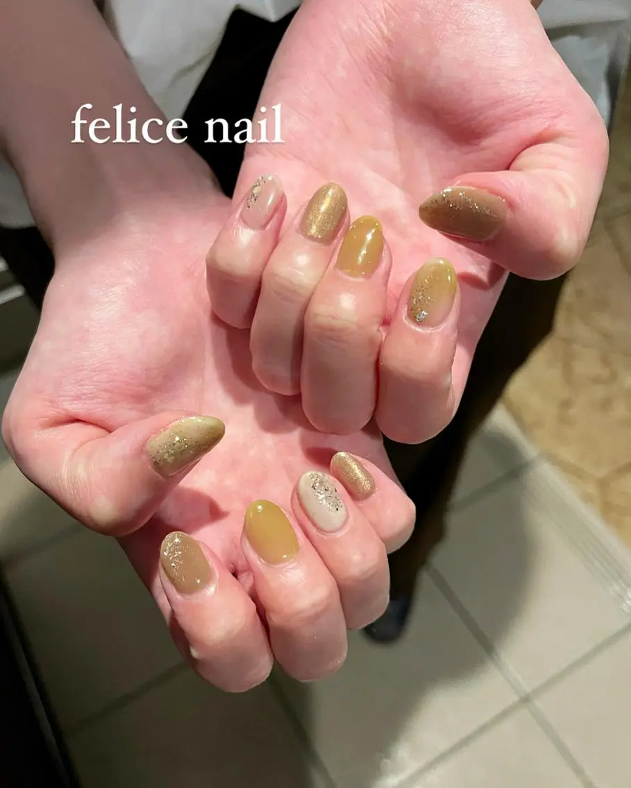 ネイル ニュアンスネイル ピスタチオネイル felice nailのネイルデザイン
