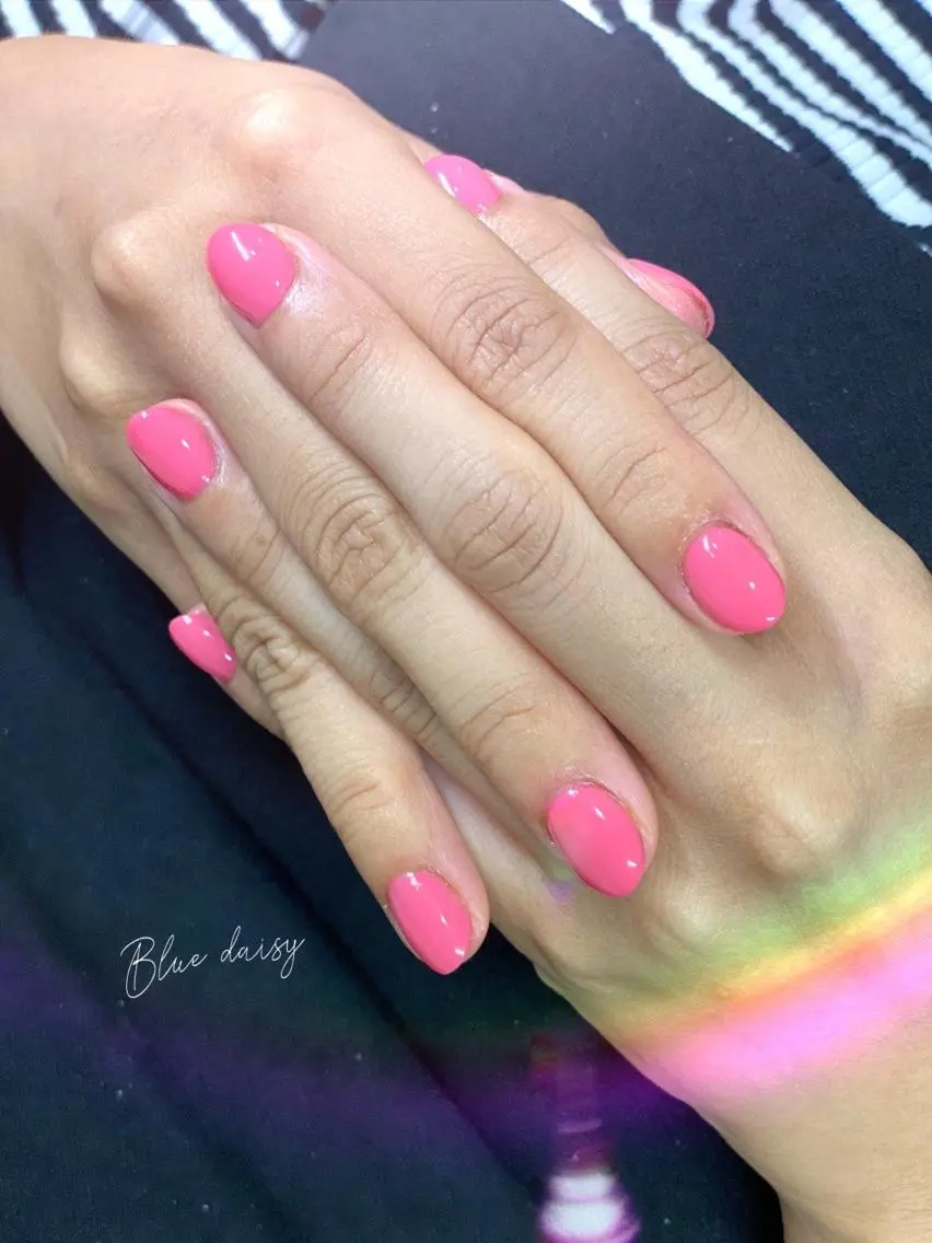 ネイル ピンク Blue daisy 栄本店のネイルデザイン