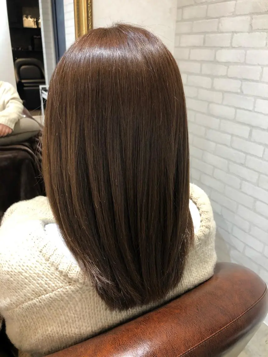 ミディアム カット トリートメント Lusso店長 千崎慎介のヘアスタイル