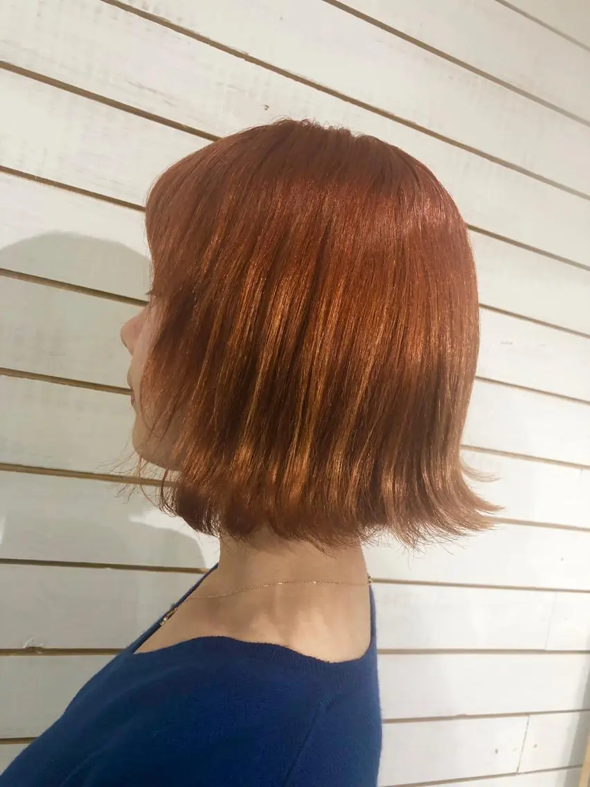 ショート カラー オレンジ カット ヘアカラー トリートメント 🧡艶髪/エクステ 🫧🧡YUKI❄️のヘアスタイル