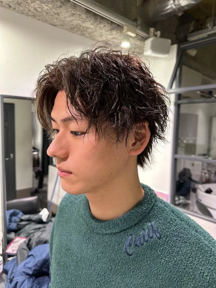 メンズ カット パーマ L'wis　比佐野 大地のヘアスタイル