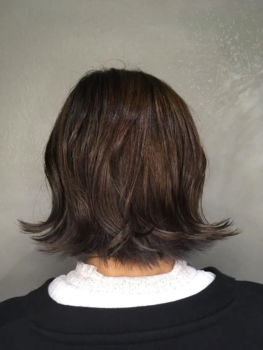 ミディアム カラー アッシュ インナーカラー ヘアカラー くまがい みゆ【edge.】のヘアスタイル