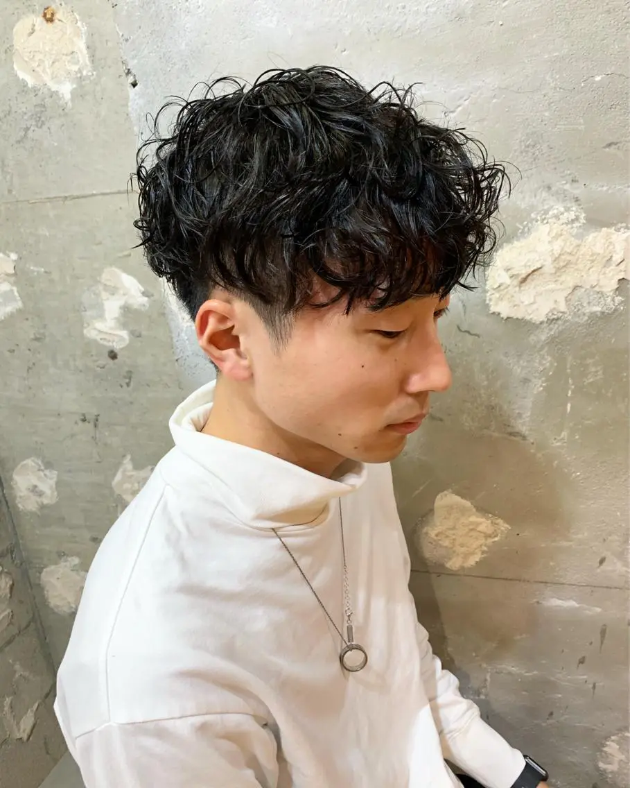 ショート パーマ メンズ メンズパーマ ツイストスパイラルパーマ 波巻きパーマ スパイラルパーマ tension 【テンション】のヘアスタイル