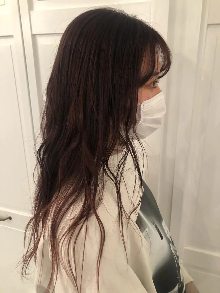 カラー ブリーチカラー🎀 韓国風/寺門美優のヘアスタイル