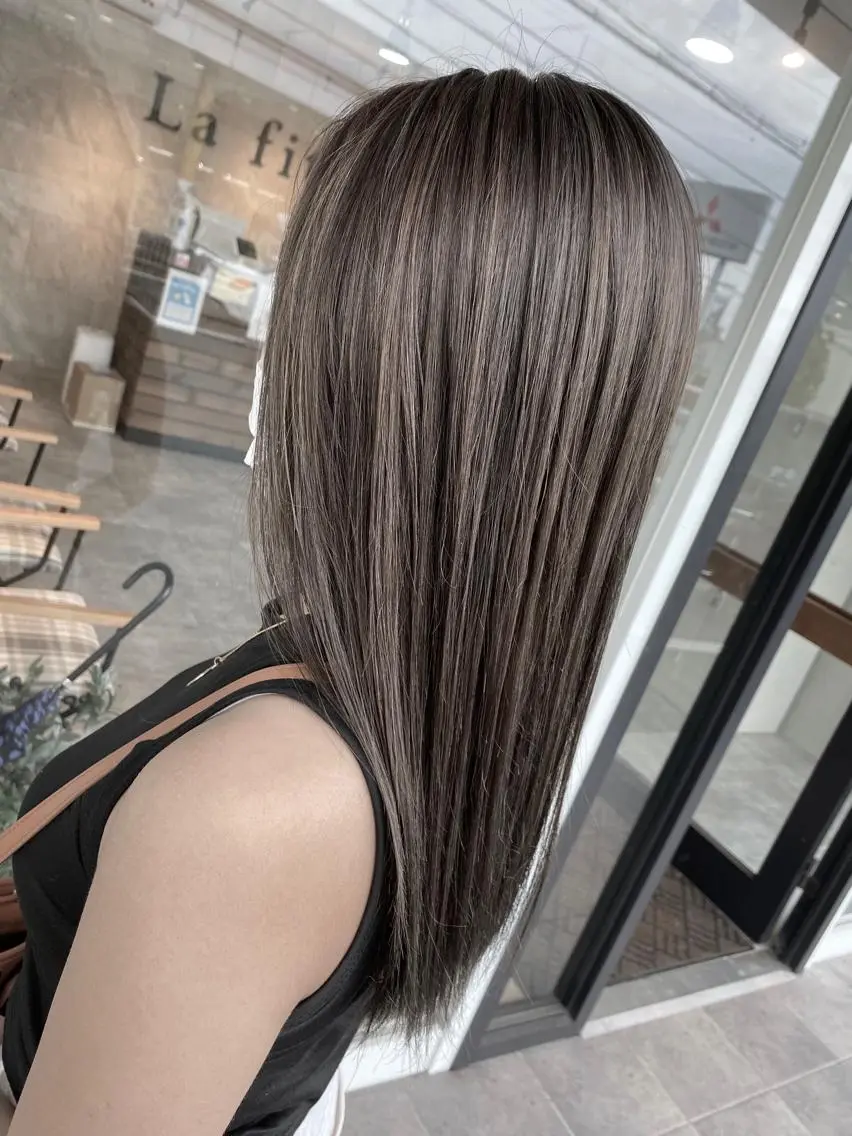 ロング カラー カット ヘアカラー lafithhair ruu.南本庄のヘアスタイル