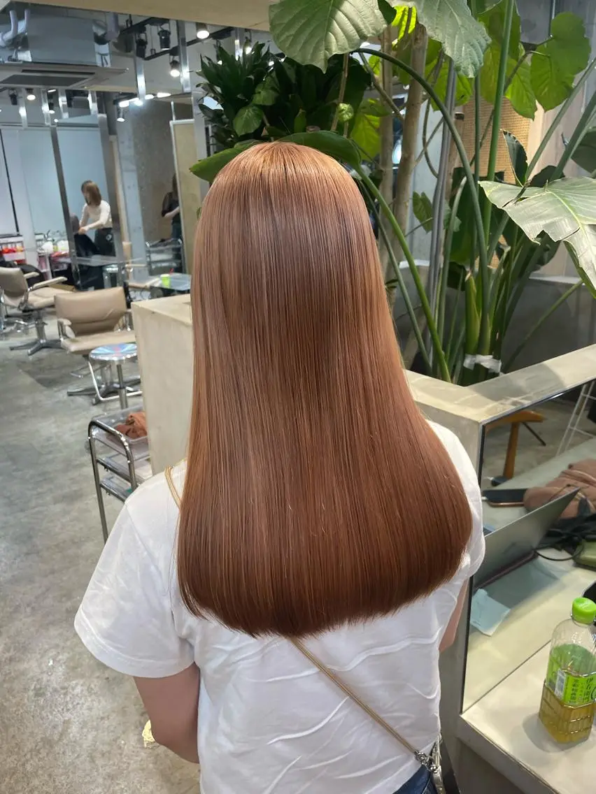 ロング ヘアカラー ブリーチなしダブル ブリーチカラー優海のヘアスタイル