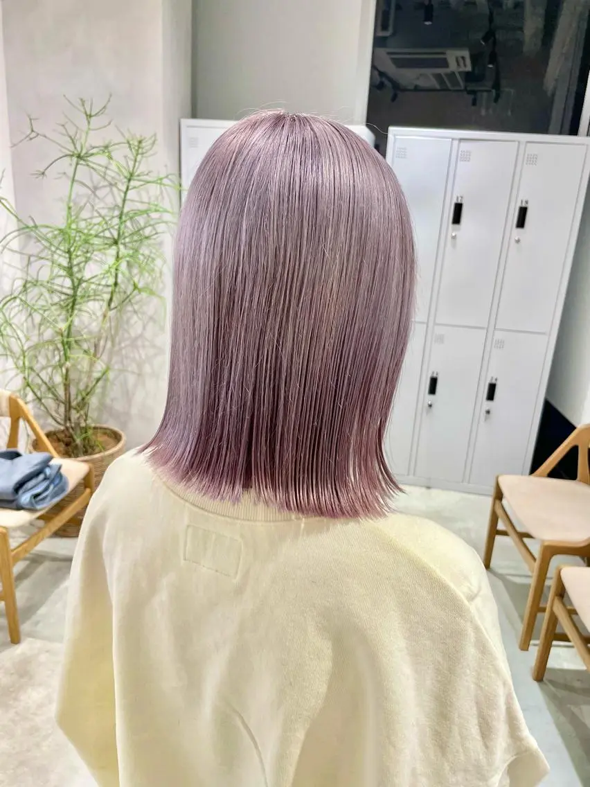 ミディアム カラー ラベンダーカラー ヘアカラー トリートメント 🔷ダブルカラーハイ トーン🔷櫻井走のヘアスタイル