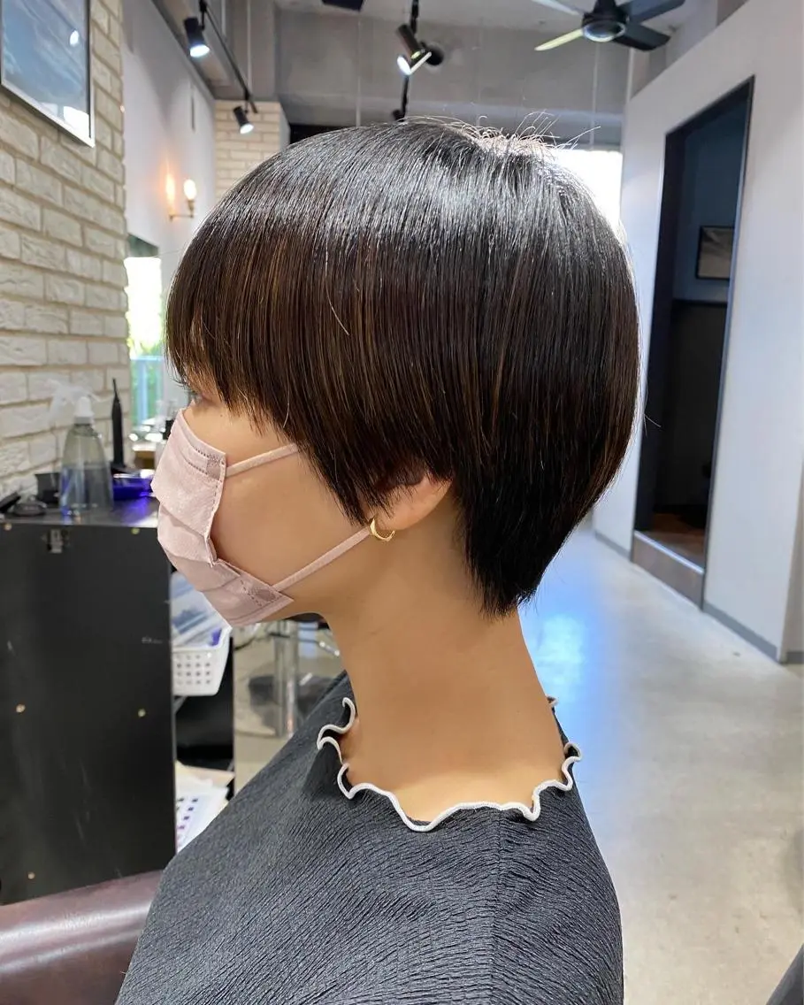 ショート くせ毛 ショートヘア 酸性ストレート カット 縮毛矯正 トリートメント 北村 雄太のヘアスタイル