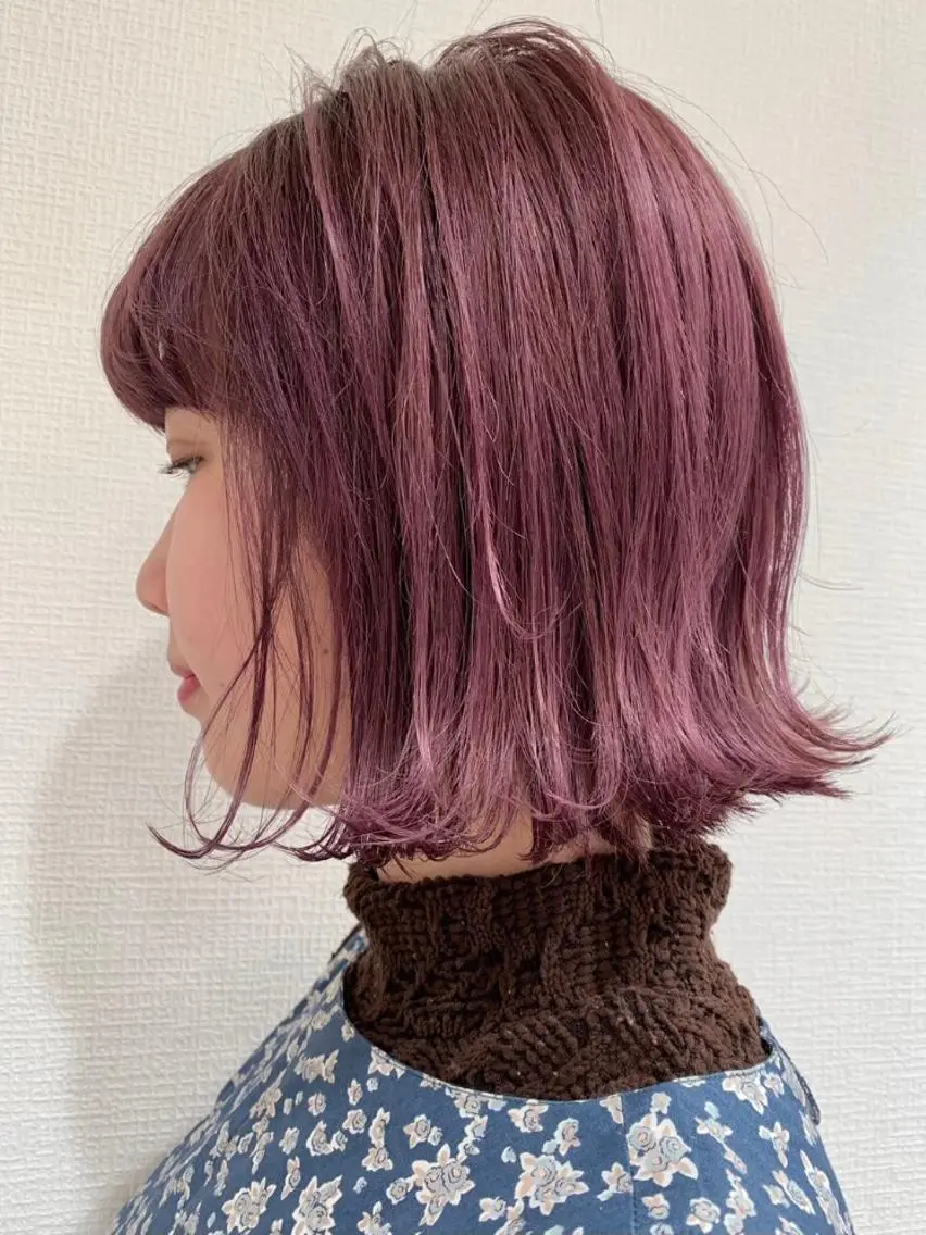 ミディアム カラー 透明感カラー✂︎ /縮毛矯正/YUKAのヘアスタイル