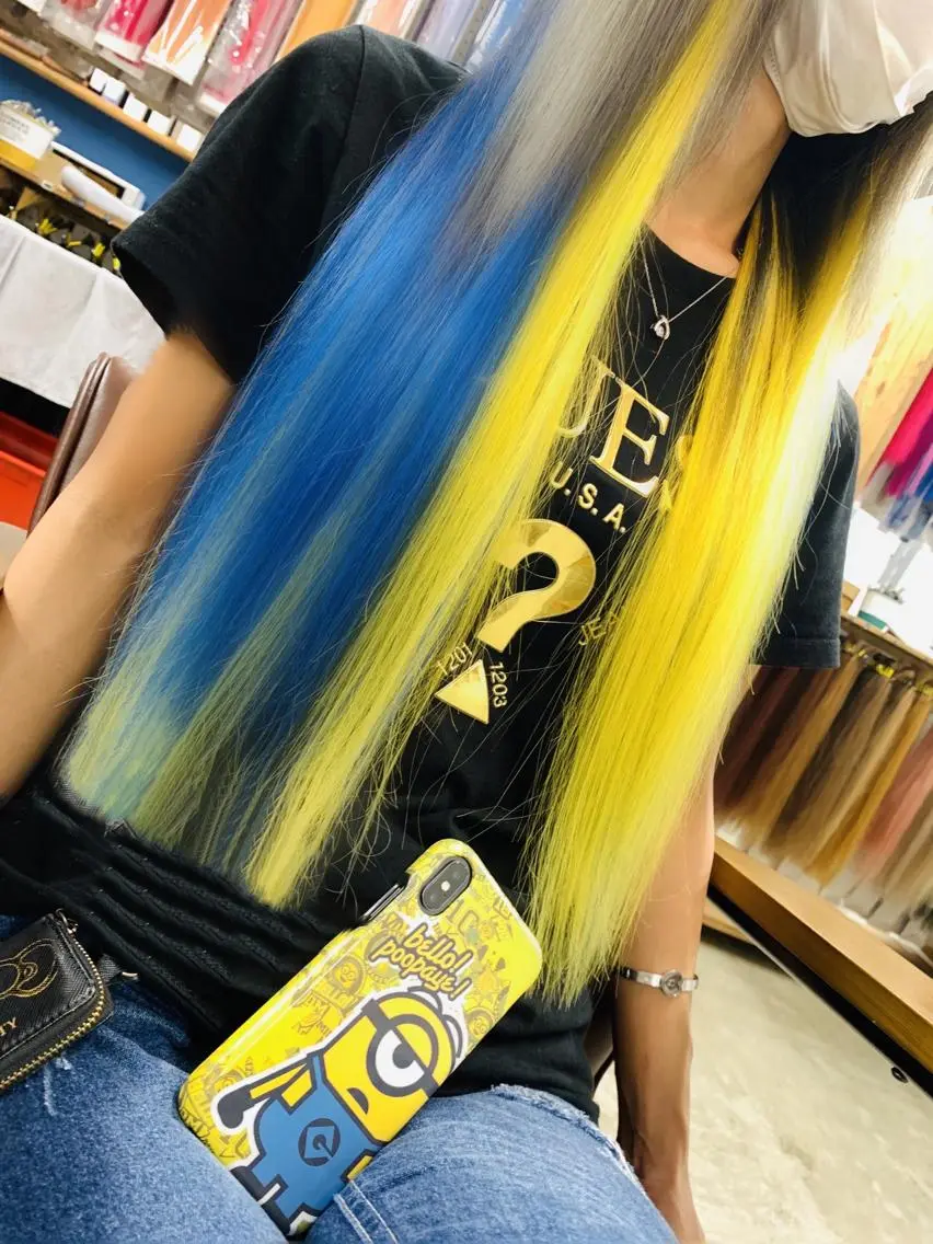 ロング シール／編込エクステ ヘアーエクステ専門店のヘアスタイル