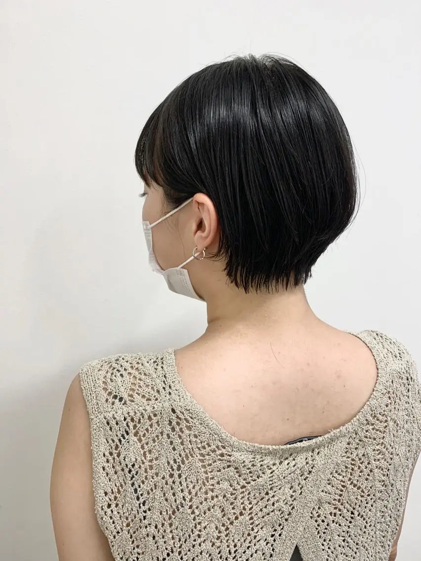 ショート カット ブリーチなし透明感 🍀梅田・増田のヘアスタイル