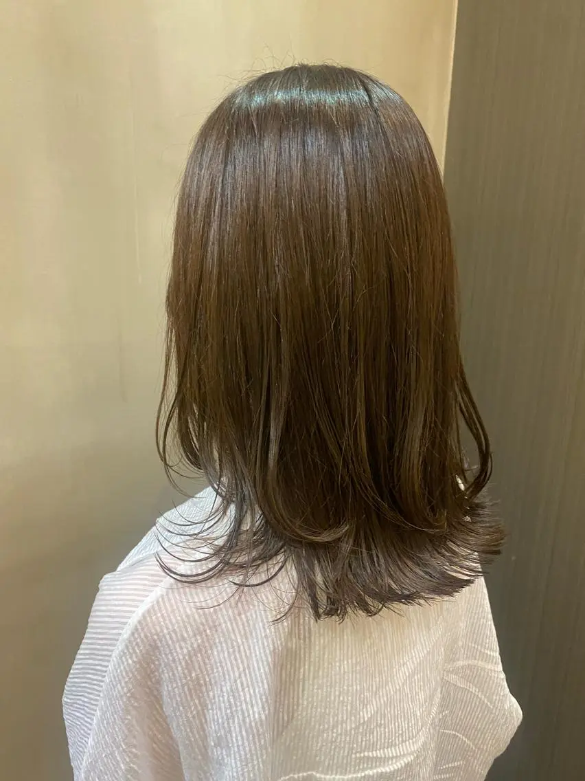 ミディアム カラー 韓国×髪質改善カラー 💎hinaのヘアスタイル